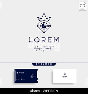 King Camera Logo Template Vector Design Icon Stock Vector