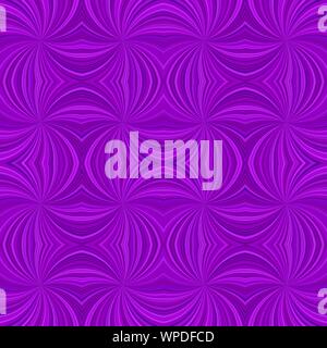 Purple abstract hypnotic seamless striped vortex pattern background design - vector graphic from curved rays Stock Vector
