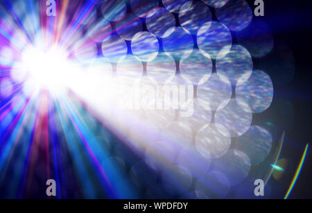 Abstract light beams, flares background Stock Photo