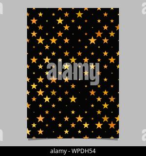 Star pattern brochure template - vector cover background graphic Stock Vector