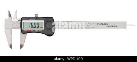 Digital caliper isolated on white background Stock Photo