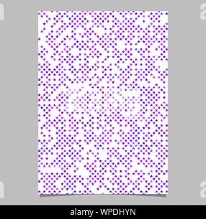 Purple geometrical pentagram star shape pattern background brochure template design Stock Vector