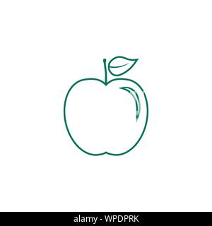 Apple, fruit icon. Vector illustration, flat design. Stock Vector