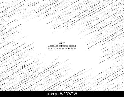Abstract dot line pattern simple tech on white background. Use for poster, artwork, template design, ad. illustration vector eps10 Stock Vector