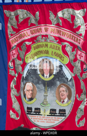 Spennymoor Lodge Banner, Durham Miner's Gala 2014 Stock Photo