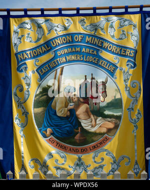 East Hetton Lodge Banner, Durham Miners' Gala 2014 Stock Photo