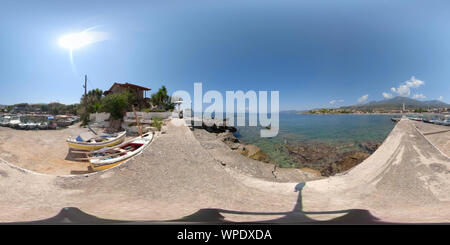 360 degree panoramic view of Stoupa Greece 360