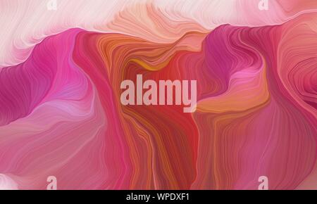 curved lines artwork with moderate pink, moderate red and baby pink colors. abstract dynamic wallpaper background and creative drawing design. illustr Stock Photo