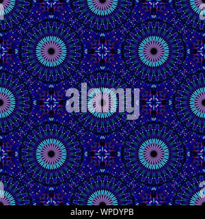Seamless bohemian gravel mandala mosaic pattern - multicolored oriental elegant spiritual abstract vector background graphic design Stock Vector