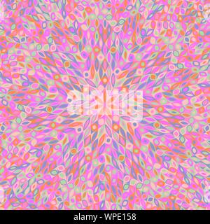 Colorful dynamic tiled mosaic background - psychedelic circular abstract vector graphic design Stock Vector