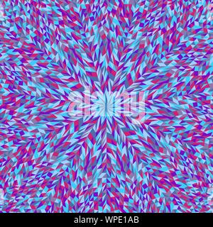 Abstract geometrical radial pattern background - hypnotic psychedelic circular polygonal colorful vector design Stock Vector