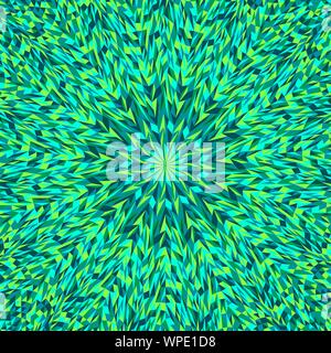 Hypnotic round tile mosaic pattern background design - abstract circular polygonal colorful vector graphic with geometrical shapes Stock Vector