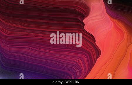 very dark magenta, moderate red and very dark pink colored and curved lines effect. modern dynamic background and creative wallpaper art drawing. Stock Photo