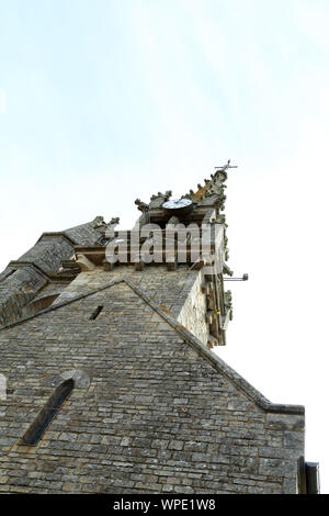 Eglise Saint Andre at Roc St Andre, Morbihan, Brittany, France Stock Photo