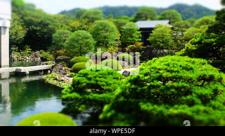 Gardens in Adachi museum of art Stock Photo