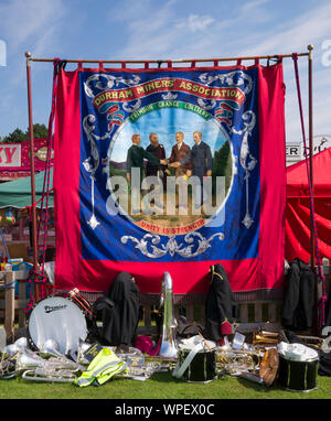 Trimdom Grange Colliery Banner at Durham Miners Gala, 2014 Stock Photo