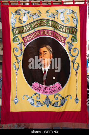 Handon Hold Lodge Banner, Durham Miners' Gala 2014 Stock Photo