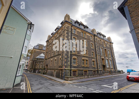 Pictured: Rear-side view of the old Police Station in Aberystwyth, Wales, UK. Wednesday 28 August 2019 Re: Opened 1866, built by the Hafod Hotel Co as Stock Photo