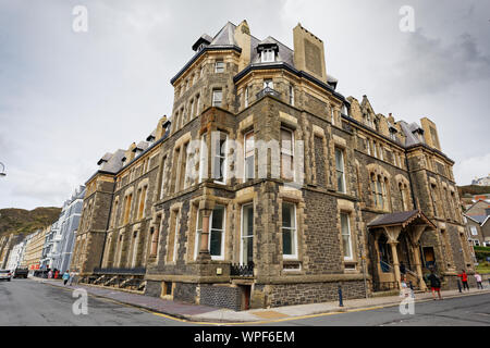 Pictured: Front-side view of the old Police Station in Aberystwyth, Wales, UK. Wednesday 28 August 2019 Re: Opened 1866, built by the Hafod Hotel Co a Stock Photo