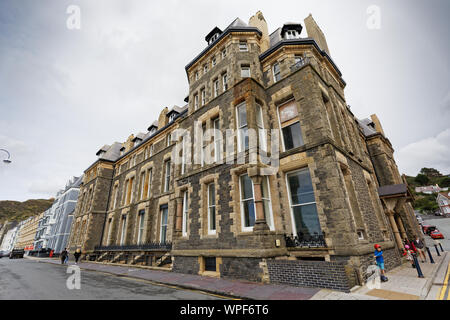 Pictured: Front view of the old Police Station in Aberystwyth, Wales, UK. Wednesday 28 August 2019 Re: Opened 1866, built by the Hafod Hotel Co as the Stock Photo