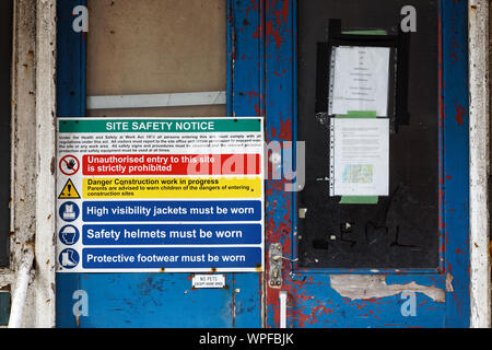 Pictured: One of the entrances of the old Police Station in Aberystwyth, Wales, UK. Wednesday 28 August 2019 Re: Opened 1866, built by the Hafod Hotel Stock Photo