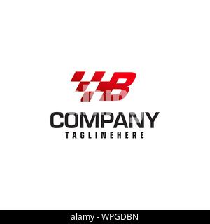 Auto speed letter B logo template vector illustration Stock Vector