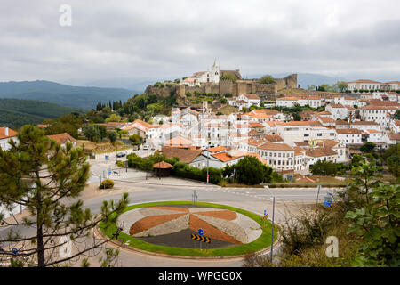 Penela, Portugal - August 31, 2019 : View of Penela Castle from the top of S. Eufemia Parish, Coimbra, Portugal Stock Photo