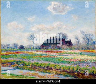 Claude Monet, Tulip Fields at Sassenheim, landscape painting, 1886 Stock Photo