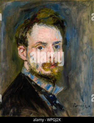 Pierre Auguste Renoir, (1841-1919), Self Portrait, portrait painting, circa 1875 Stock Photo
