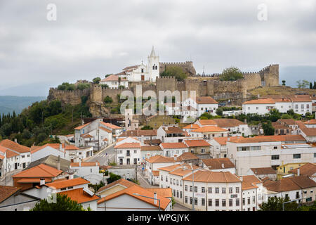 Penela, Portugal - August 31, 2019 : View of Penela Castle from the top of S. Eufemia Parish, Coimbra, Portugal Stock Photo