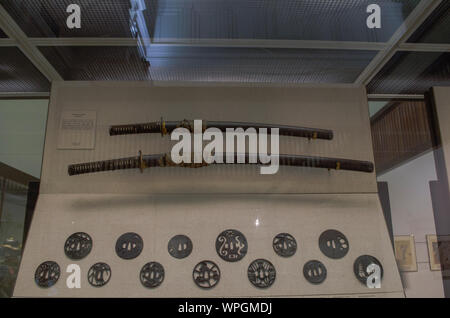 Pair of long and short swords (daishō), probably assembled around 1840, Japan. Museum no. Museum no. M.20 & 21-1949. Victoria and Albert Museum, Lon Stock Photo