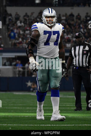 Sep 08, 2019: Dallas Cowboys offensive tackle Tyron Smith #77 during an NFL game between the New York Giants and the Dallas Cowboys at AT&T Stadium in Arlington, TX Dallas defeated New York 35-17 Albert Pena/CSM Stock Photo