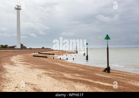 landguard  point felixstowe suffolk uk old pier Stock Photo