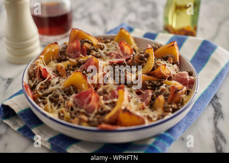potato skins cheese and bacon sharing platter Stock Photo