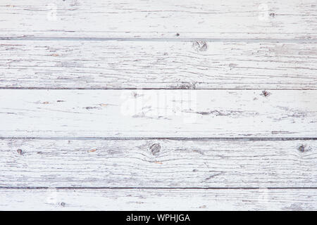 White rustic wood wall texture background with copy space Stock Photo
