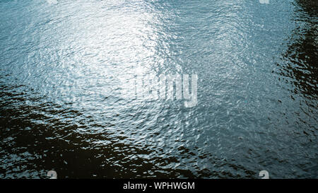 Blue Tones Water Waves Surface as Background. Sea surface with waves, seascape Stock Photo