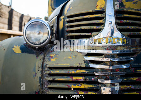 Old Dodge pickup color collage Stock Photo