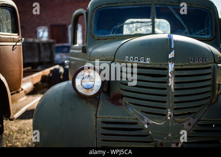 Dodge pickup truck degrading in the sun Stock Photo