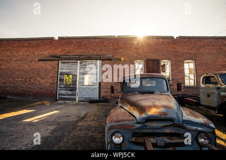 Santa Fe Style Old Truck Stock Photo