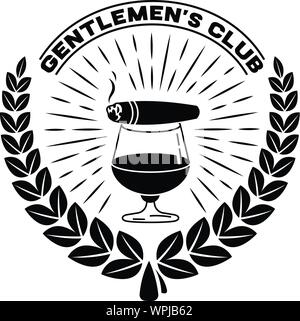 Retro gentleman club logo, simple style Stock Vector Image & Art - Alamy