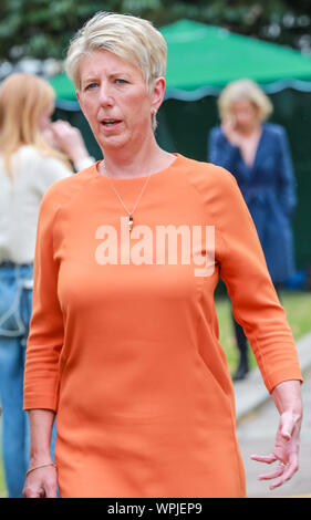 Westminster, London, 09th Sep 2019. Angela Smith, MP, Liberal Democrats, on College Green today. Credit: Imageplotter/Alamy Live News  Stock Photo