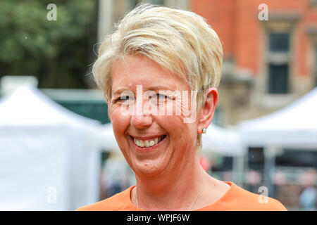 Westminster, London, 09th Sep 2019. Angela Smith, MP, Liberal Democrats, on College Green today. Credit: Imageplotter/Alamy Live News  Stock Photo