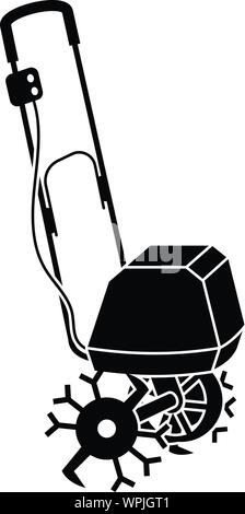 Walk-behind tractor icon. Simple illustration of walk-behind tractor ...