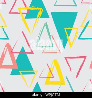 Geometric Triangles In Vector Seamless Surface Pattern Stock Vector
