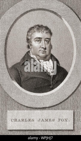 Charles James Fox, 1749 to 1806.  British Whig statesman. Stock Photo