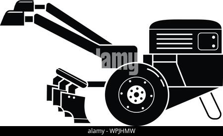 Walk-behind tractor icon. Simple illustration of walk-behind tractor ...