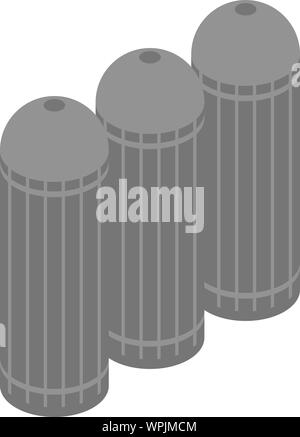 Wheat farm reserve icon, isometric style Stock Vector