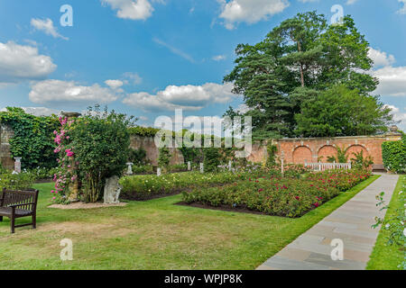 Flower gardens - Hever Castle Stock Photo