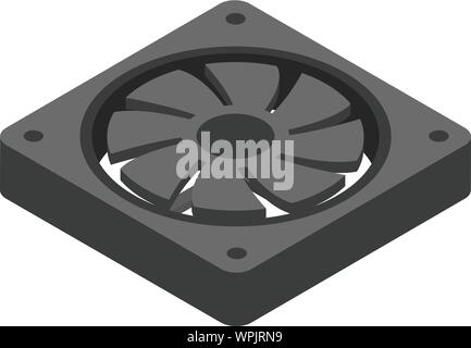 Computer cooler icon, isometric style Stock Vector