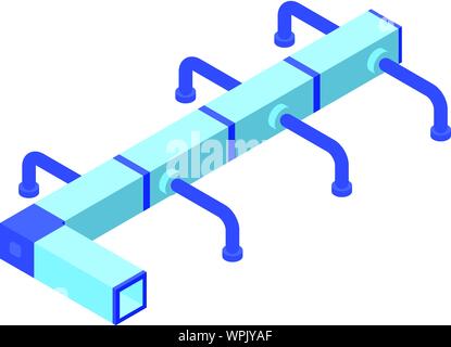 Office ventilation system icon, isometric style Stock Vector